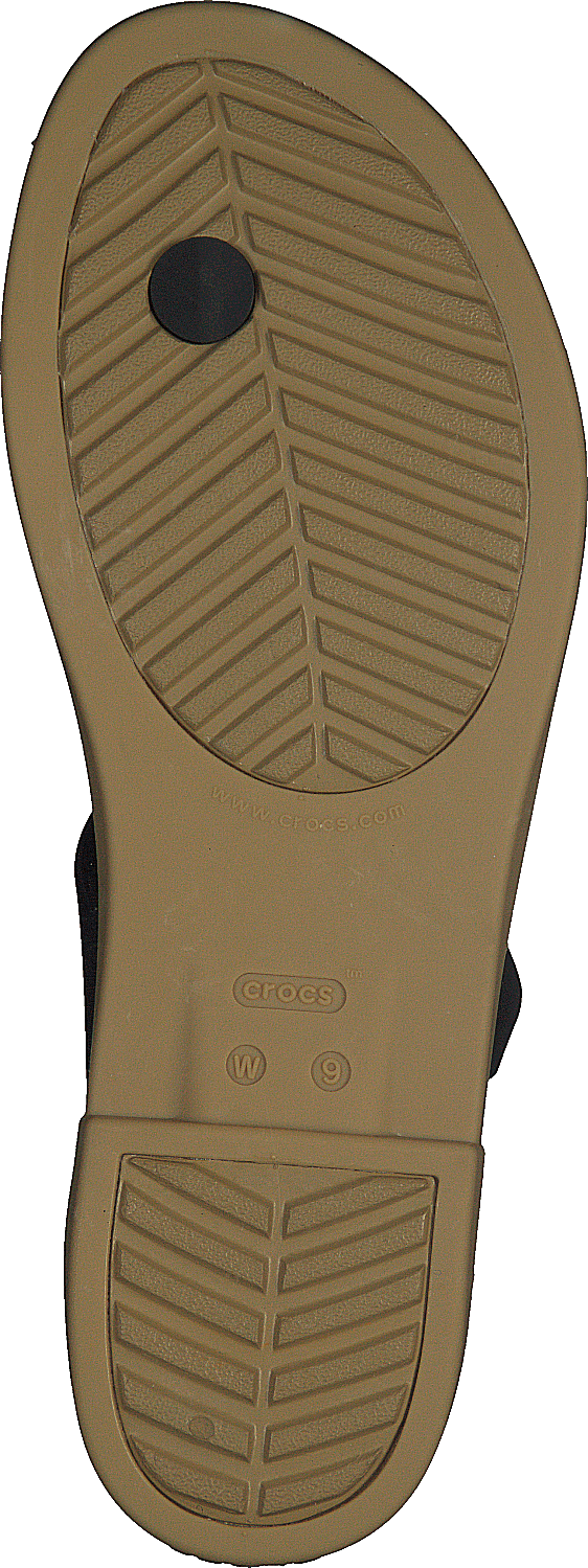 Crocs Tulum Toe Post Sandal W Black/tan