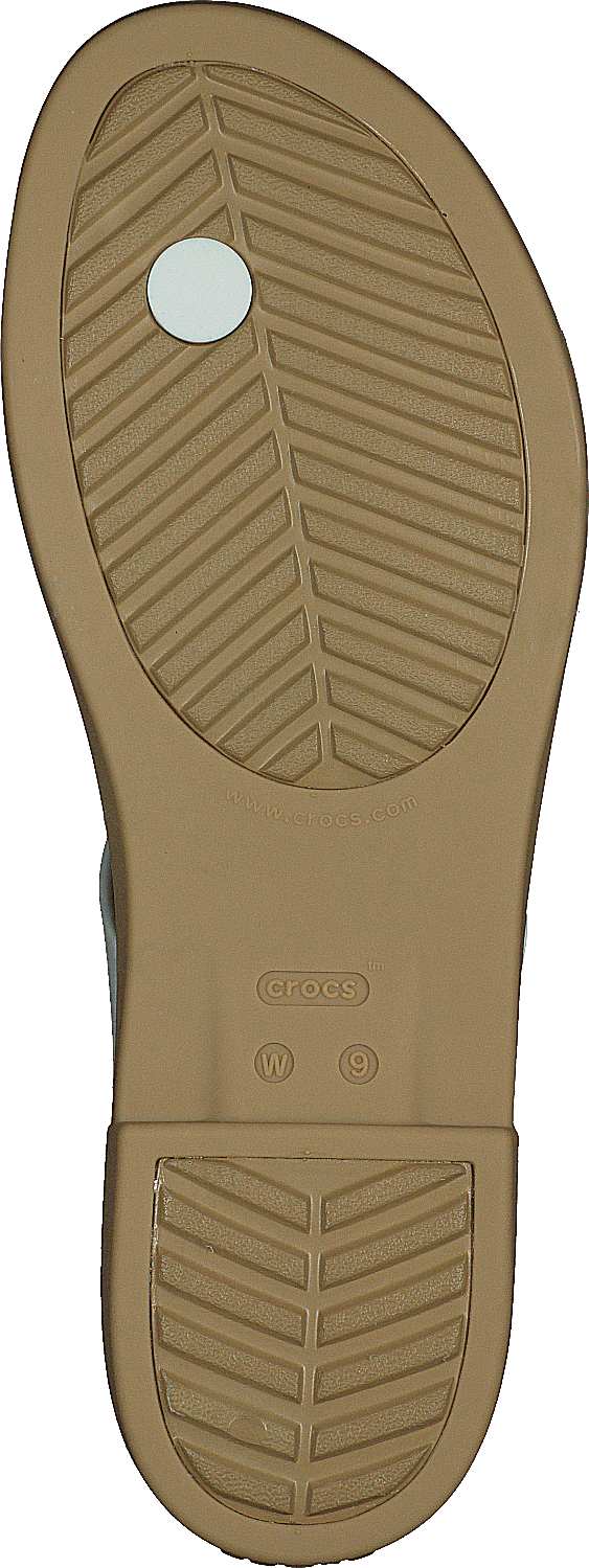 Crocs Tulum Toe Post Sandal W Oyster/tan