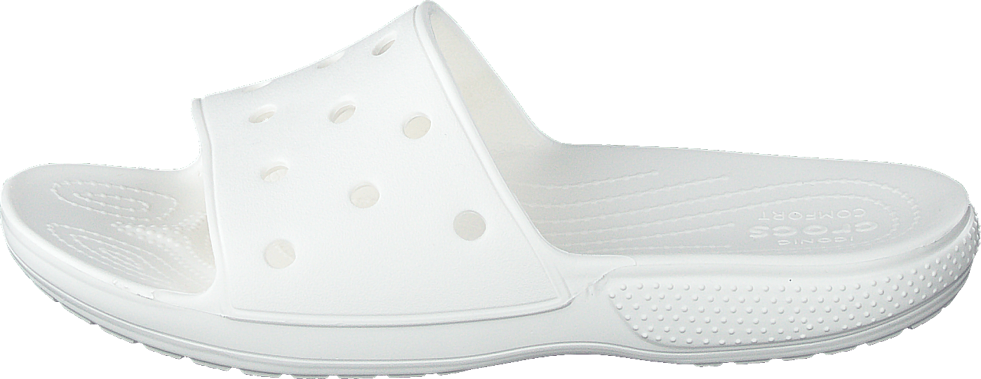 Classic Crocs Slide White, Unisex, Sko, Sandaler og Hjemmesko, sandaler, Hvid, EU 41/42