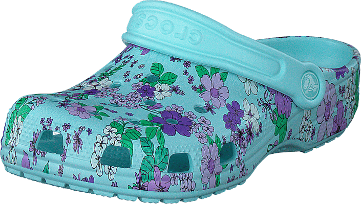 Crocs - Classic Floral Clog Ps Ice Blue
