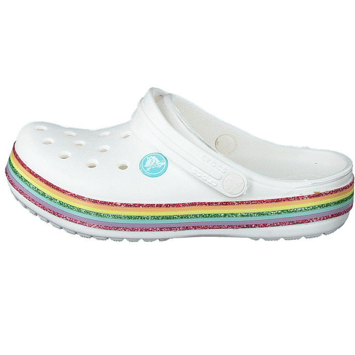 Comprar Crocs Crocband Rainbow Glitter Clg K White sapatos Online
