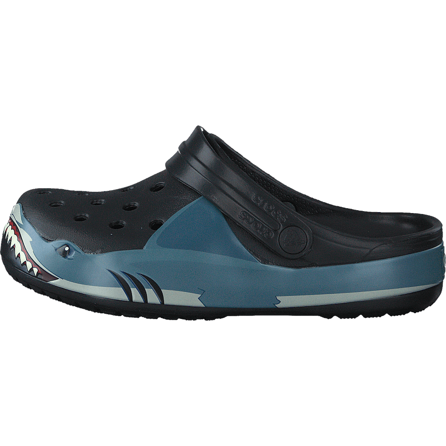 Fun Lab Shark Band Clog Kids Black