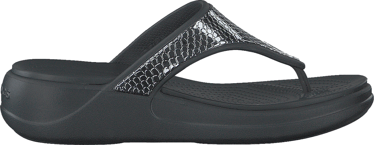 Crocs Monterey Metllc Wdg Fp W Dark Charcoal/black