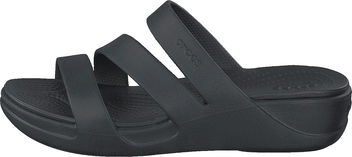 Crocs Monterey Wedge W Black, Female, Sko, Sandaler og Tøfler, sandaler, Svart, EU 42/43
