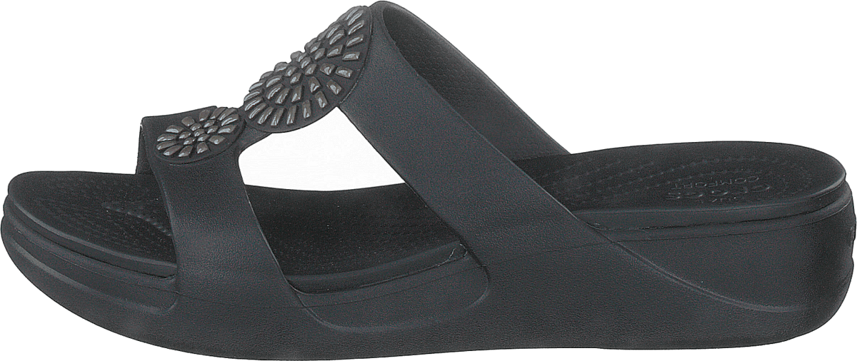 Crocs Monterey Diamante Wedgew Black