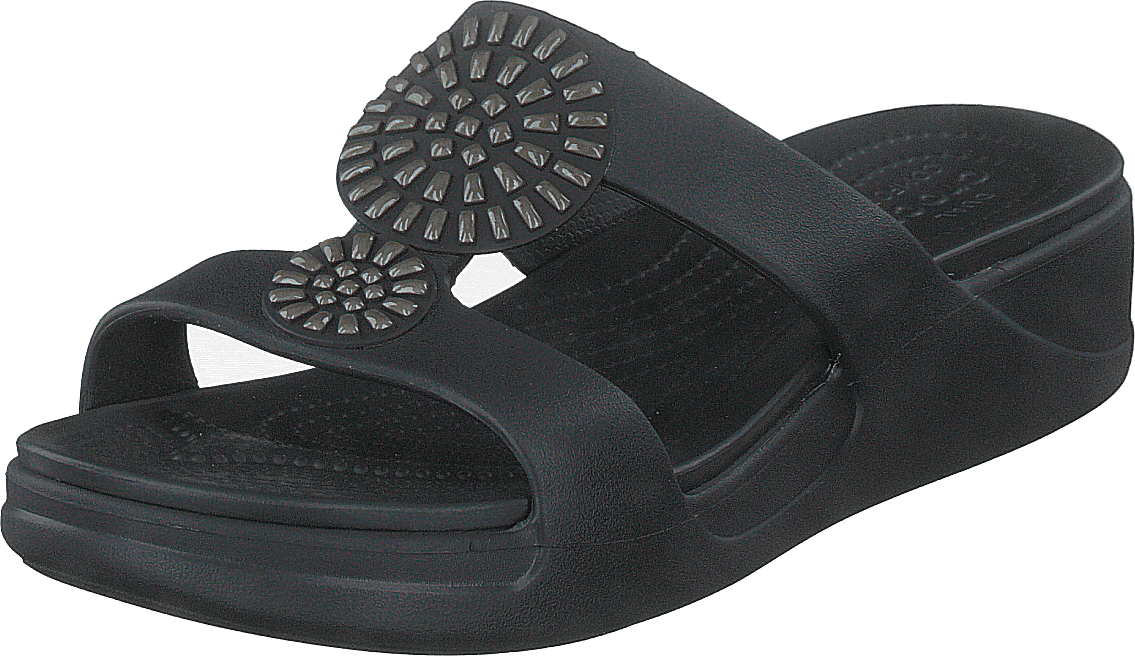 Crocs Monterey Diamante Wedgew Black