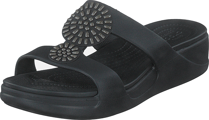 Crocs - Crocs Monterey Diamante Wedgew Black
