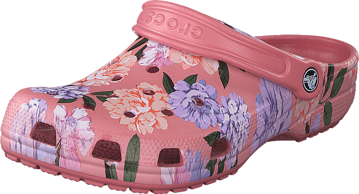 crocs classic printed floral clog