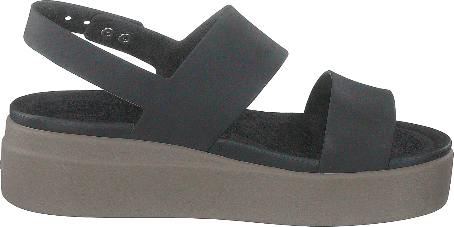 Wedge clearance crocs black
