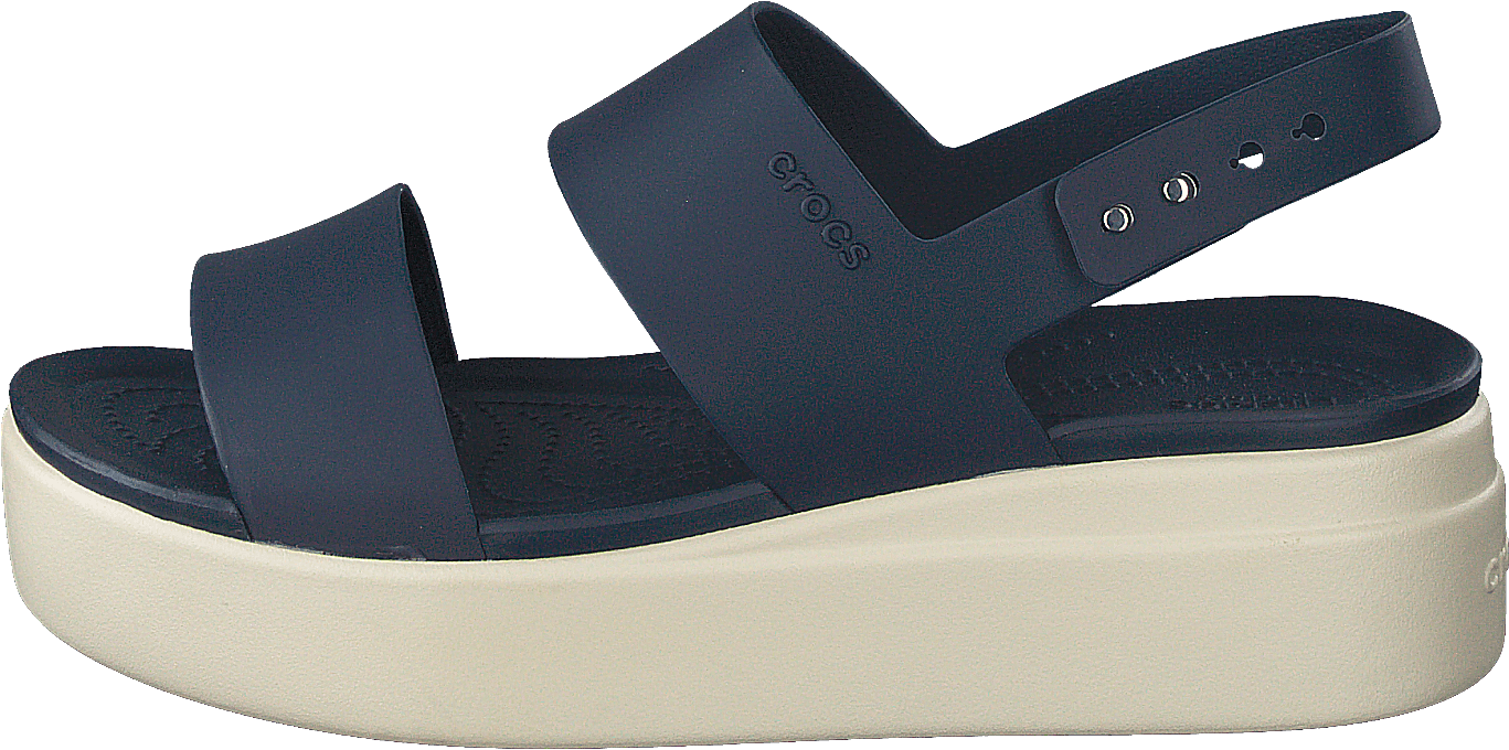Crocs Brooklyn Low Wedge W Navy/stucco, Female, Shoes, Sandals and Slippers, sandals, Blue, UK 4