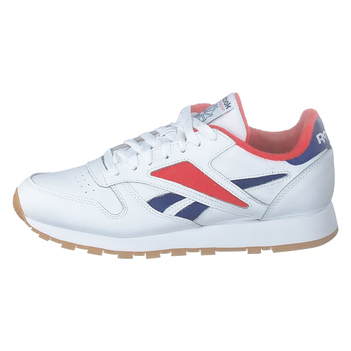 Cl Leather Mark White/radiant Red/collegiate N, Male, Shoes, Trainers, Trainers, White, UK 11