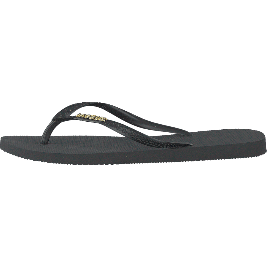 Slim Logo Metallic Black