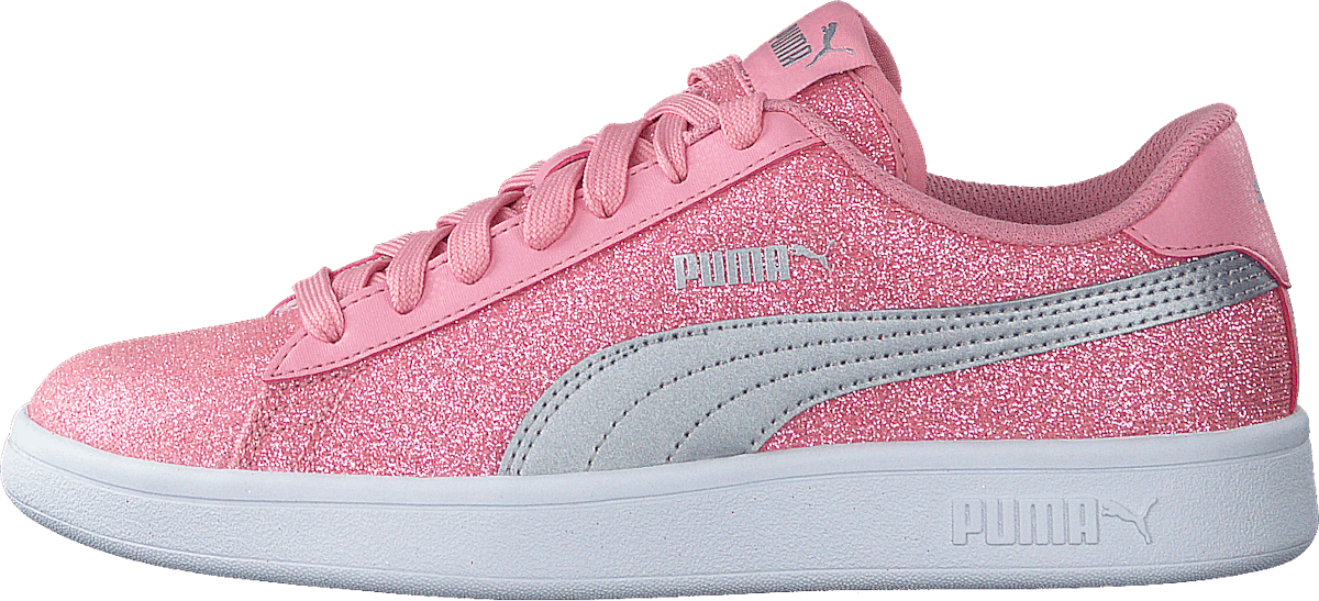 Puma Smash V2 Glitz Glam Jr Peony-puma Silver-puma White