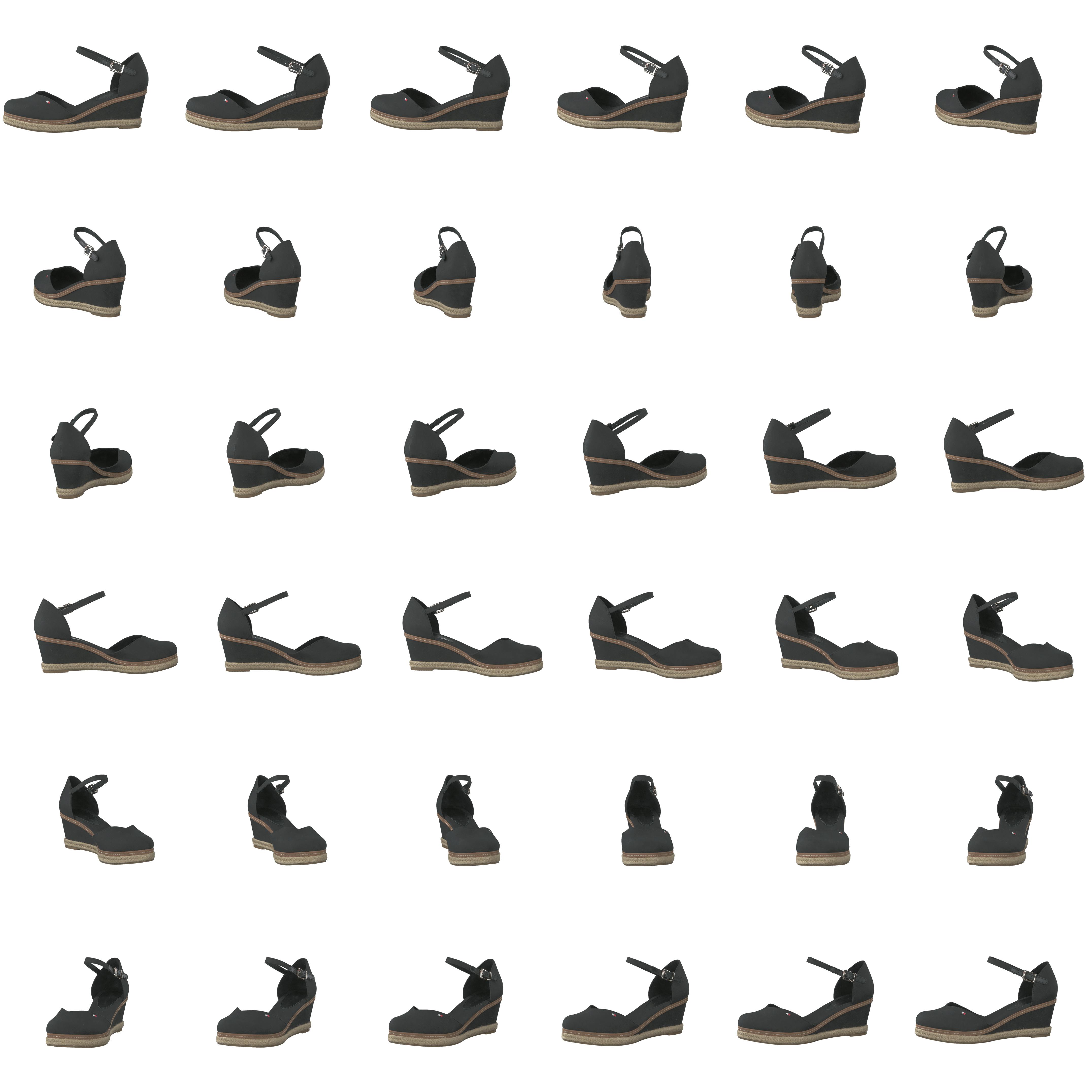 Basic Closed Toe Mid Wedge Black Bds - Bild 8