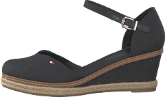 Basic Closed Toe Mid Wedge Black Bds - Bild 10