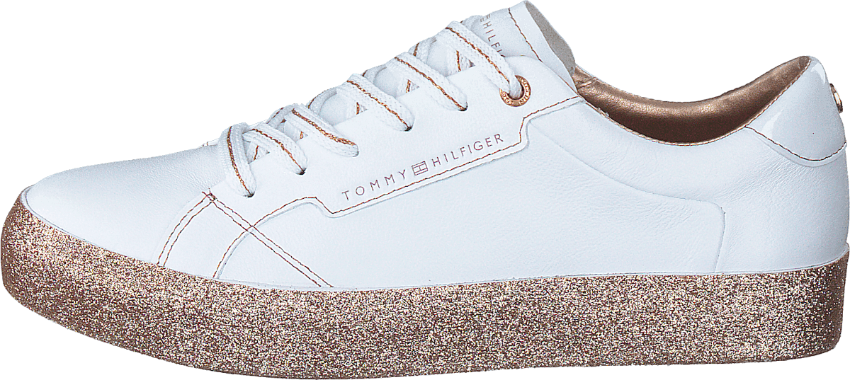 Glitter Foxing Dress Sneaker White/gold 0k6