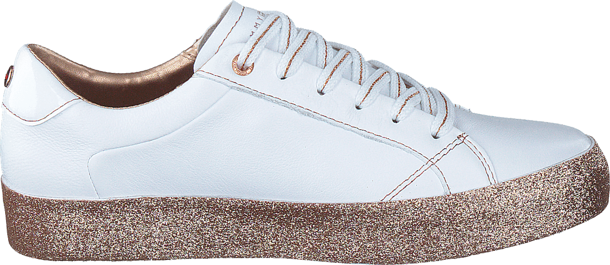 Glitter Foxing Dress Sneaker White/gold 0k6