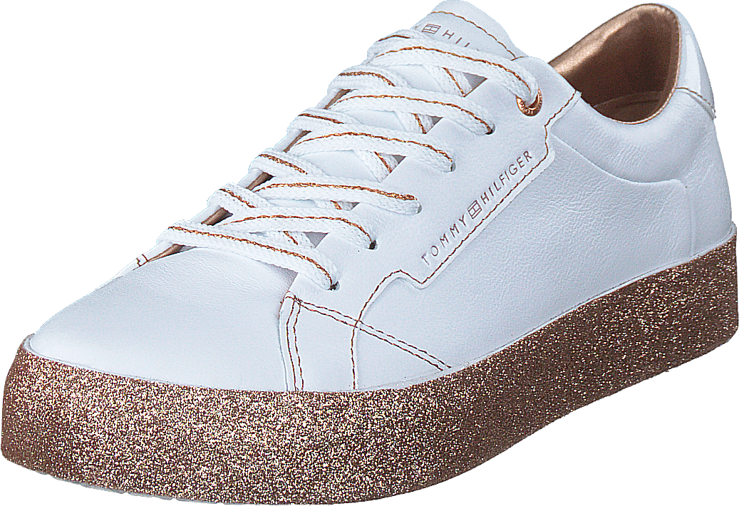Glitter Foxing Dress Sneaker White/gold 0k6