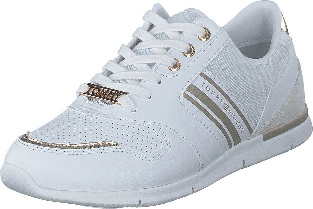 Metallic Lightweight Sneaker White/light Gold 0k7
