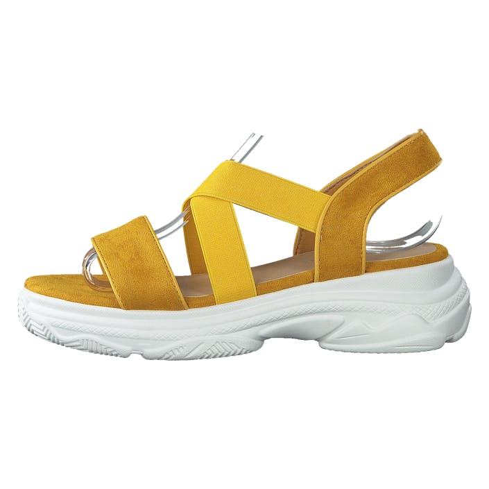 495702 54 Yellow, Female, Shoes, Heels, heels, Yellow/White, EU 38