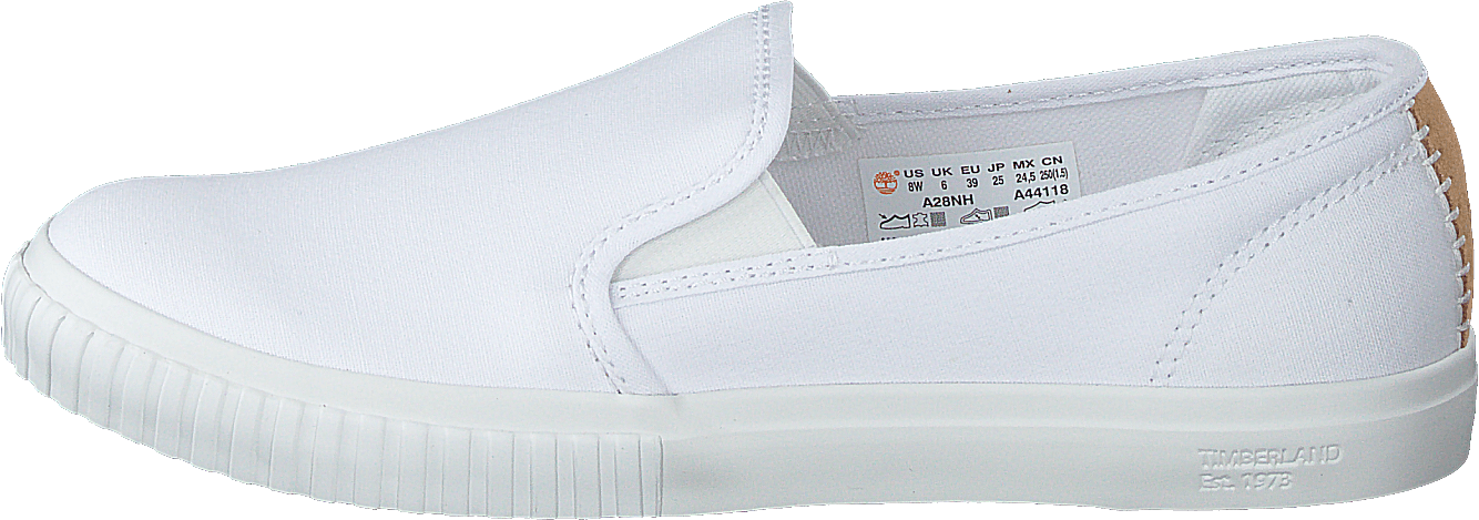 Newport Bay Bumper Toe Slip On White, Female, Skor, Lågskor, slip-on, Vit, EU 36