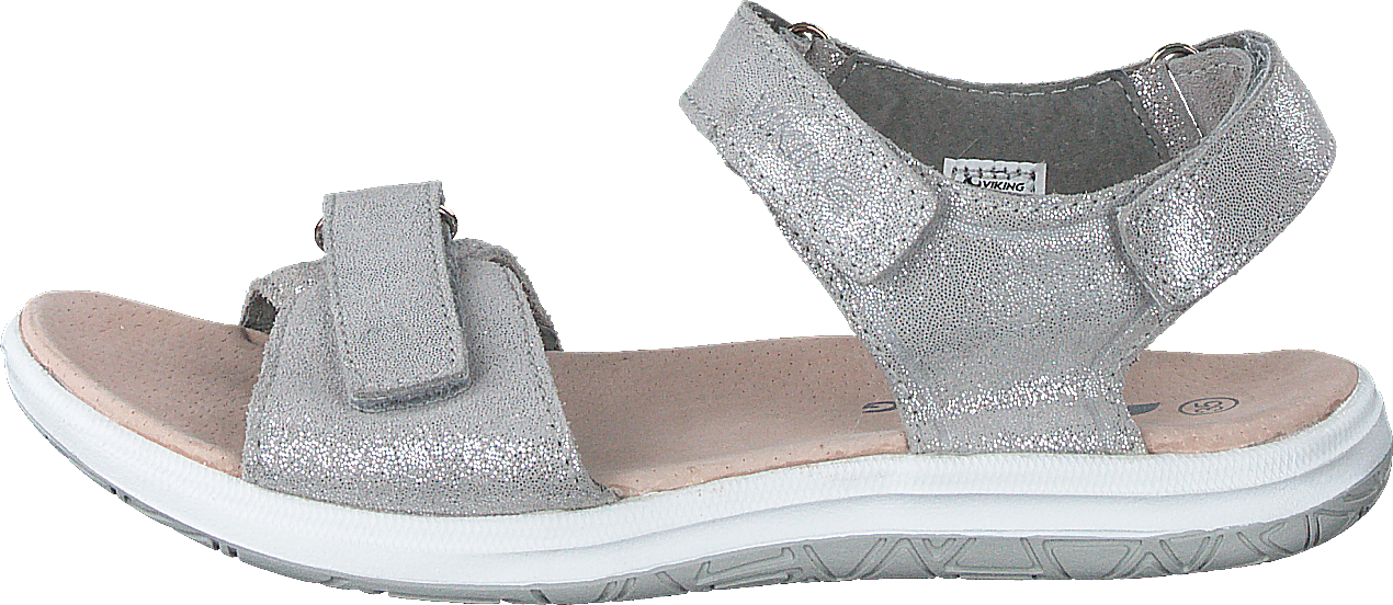 Helle Metallic Silver, Unisex, Skor, Sandaler och Tofflor, sandaler, Silver/Grå, EU 32