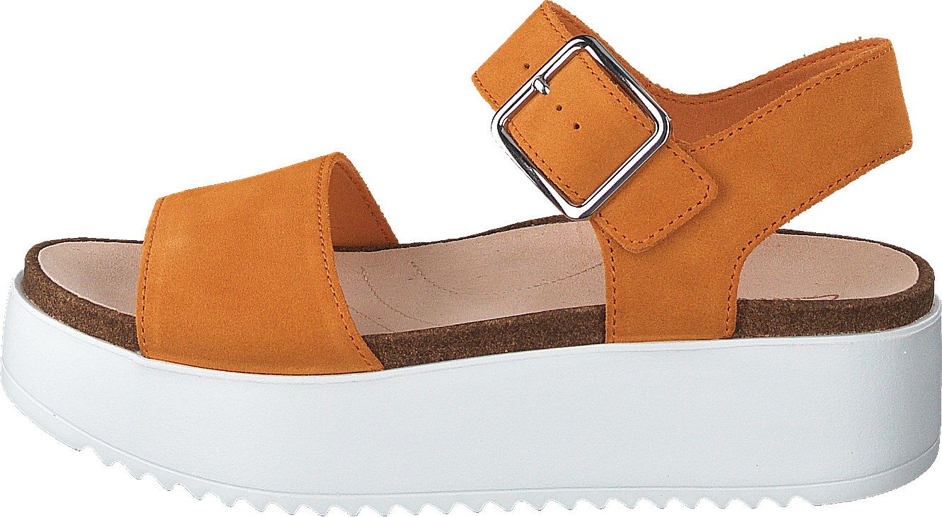 Botanic Strap Amber Suede, Female, Skor, Klackskor, klackar, Orange, EU 38