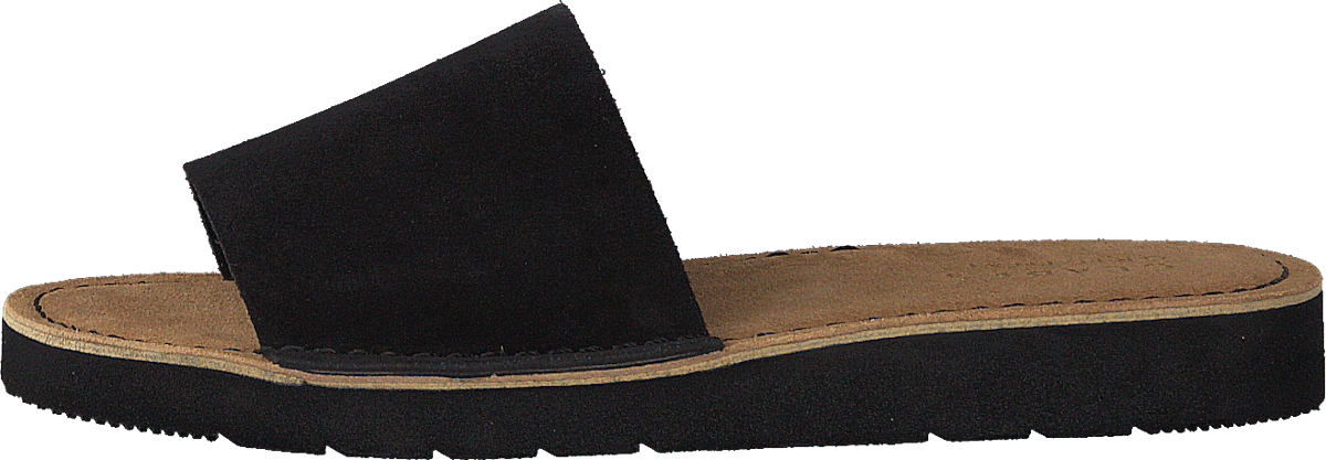 Lunan Slide Black Leather