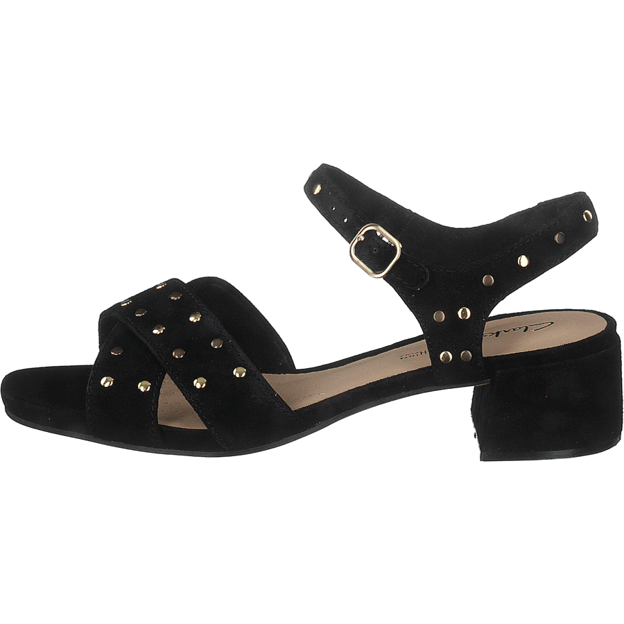 Sheer35 Strap Black Suede Studded