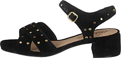 Clarks - Sheer35 Strap Black Suede Studded