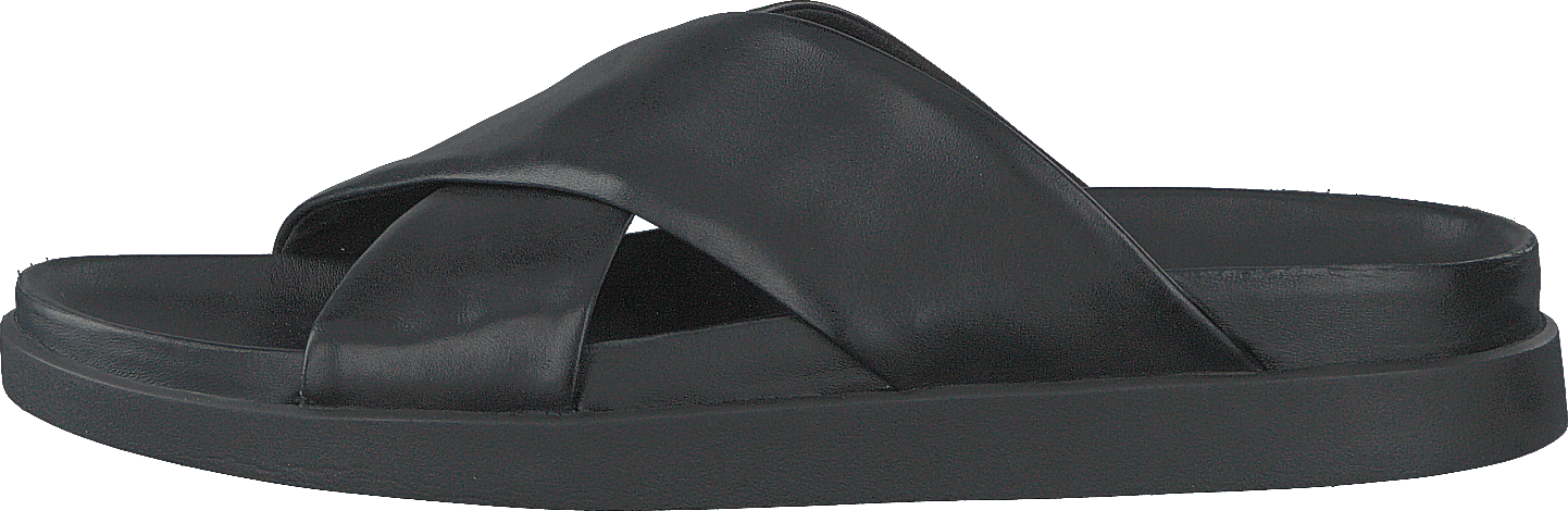 Sunder Cross Black Leather, Male, Shoes, Sandals and Slippers, Flip flops, Black, UK 9