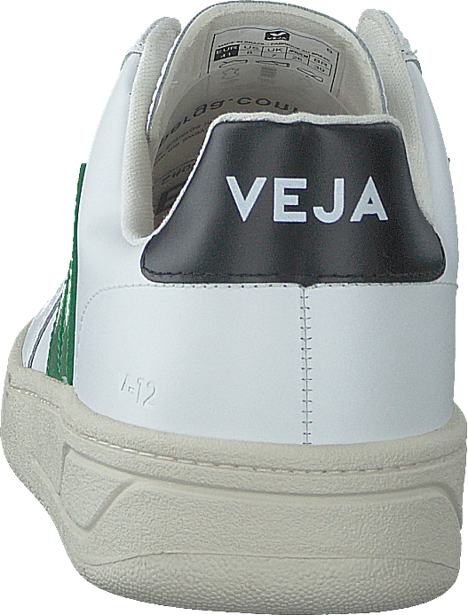 V-12 Leather Extra White-emeraude-black