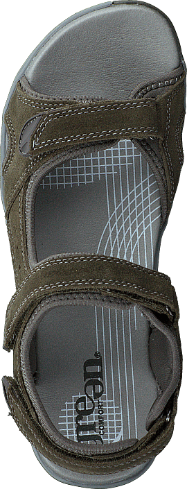 Corsica Sandal W. Velcro Strap Olive
