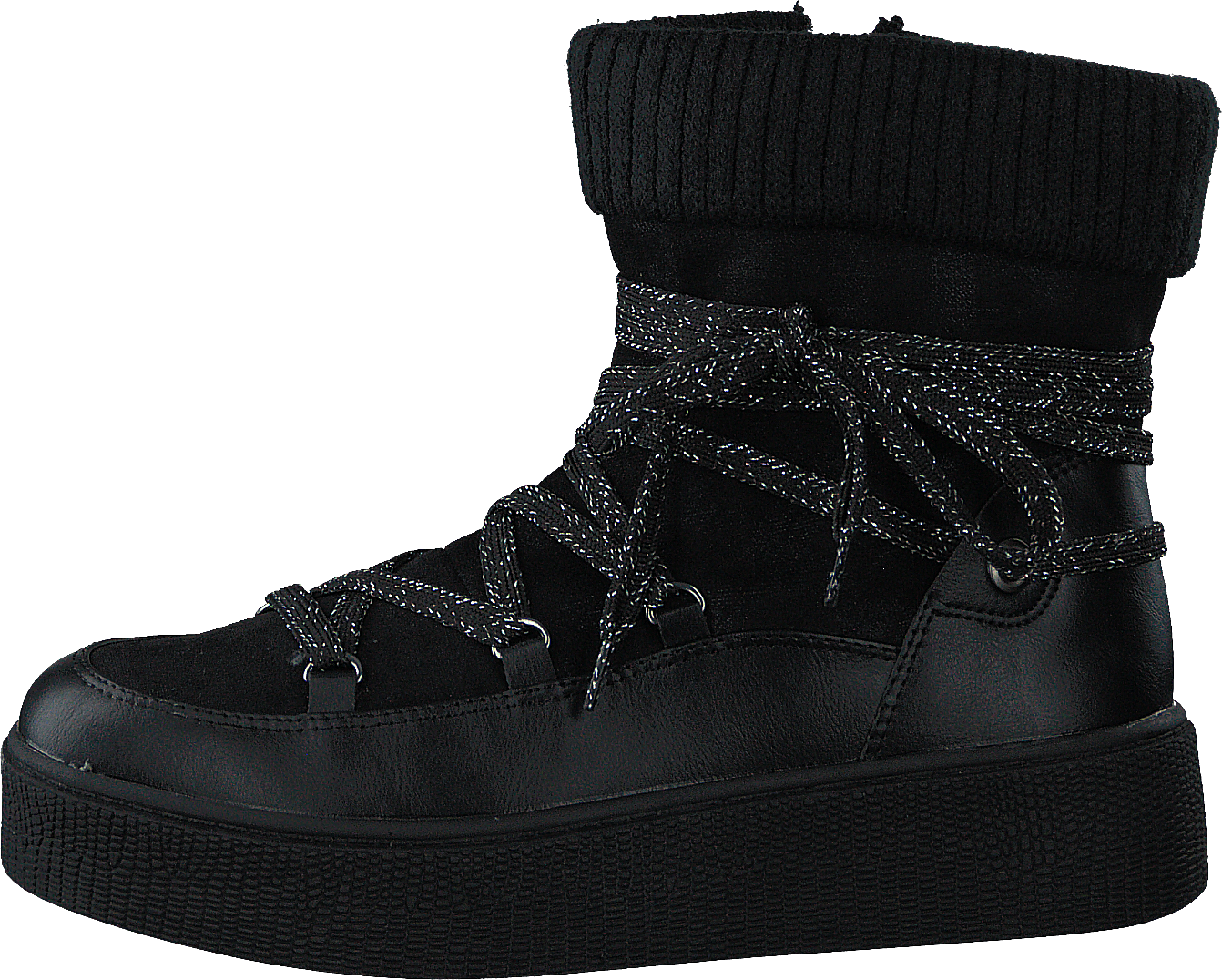 423-7083 Black, Unisex, Buty, Botki i Sztyblety, Buty zimowe, Czarny, EU 34