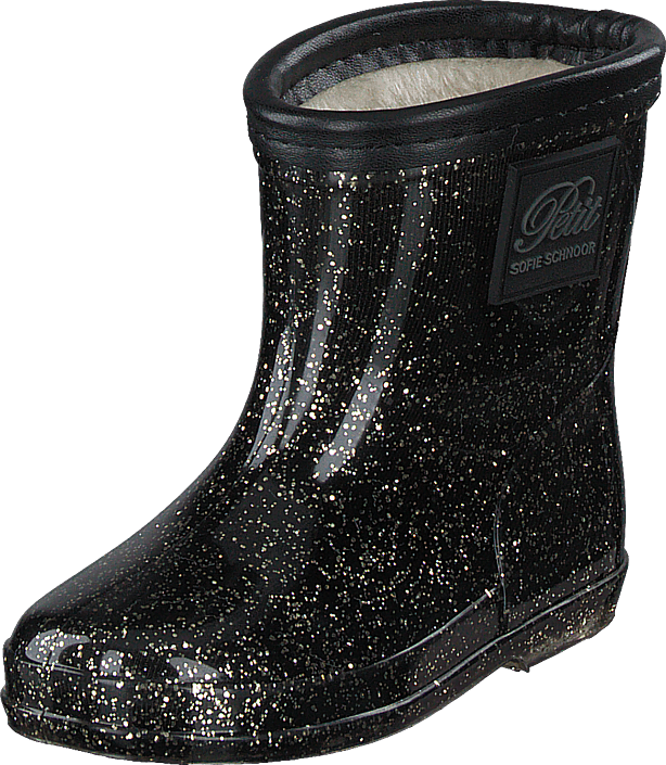 Rubber Boot Black Gold