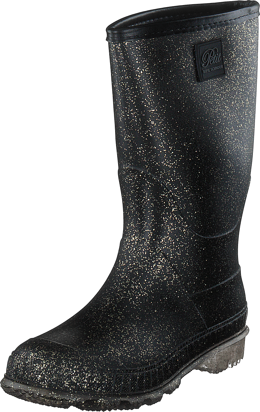 Rubber Boot Black Gold