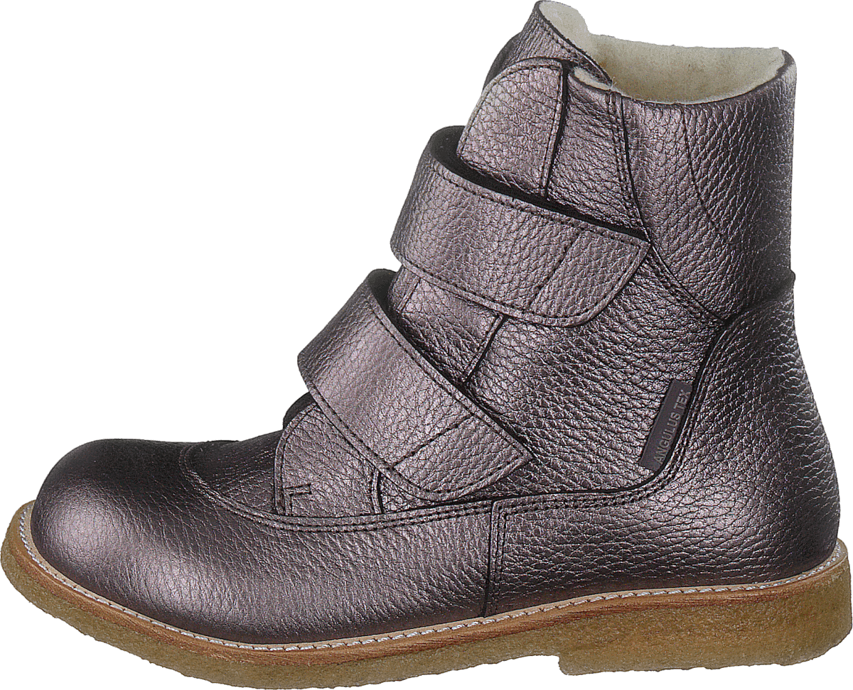 Tex-boot With Velcro Straps Mauvé Shine