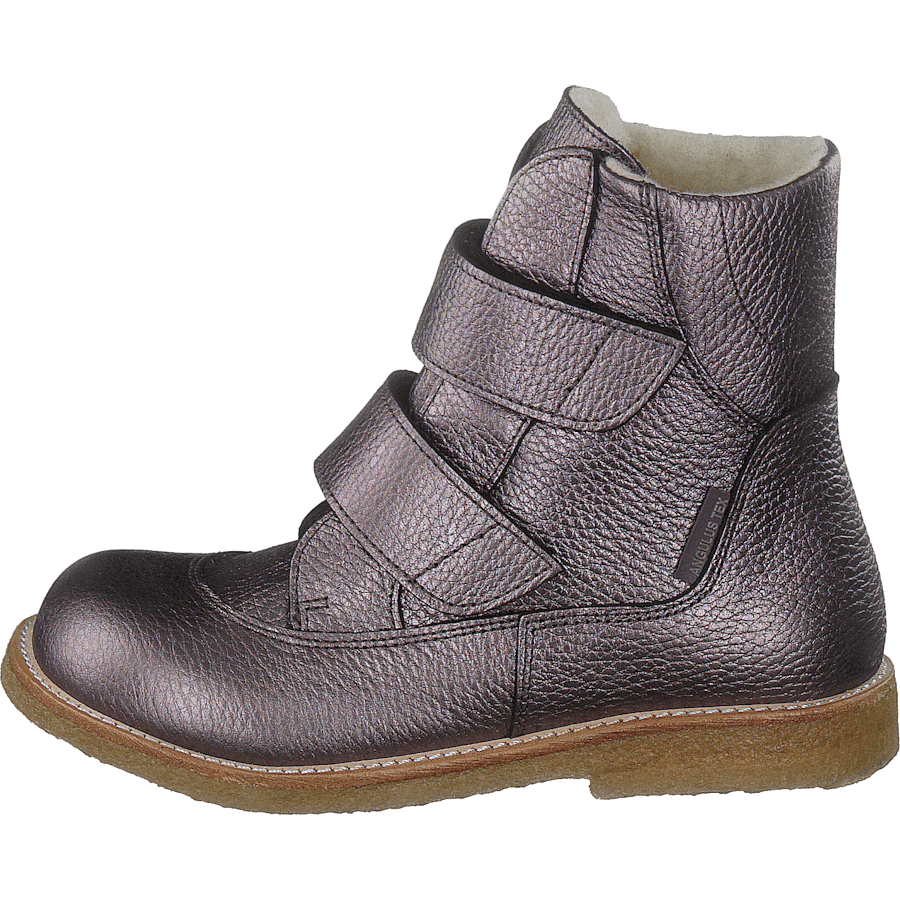 Tex-boot With Velcro Straps Mauvé Shine