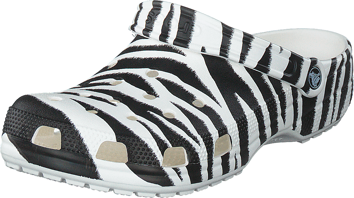 Classic Animal Print Clog White/zebra Print