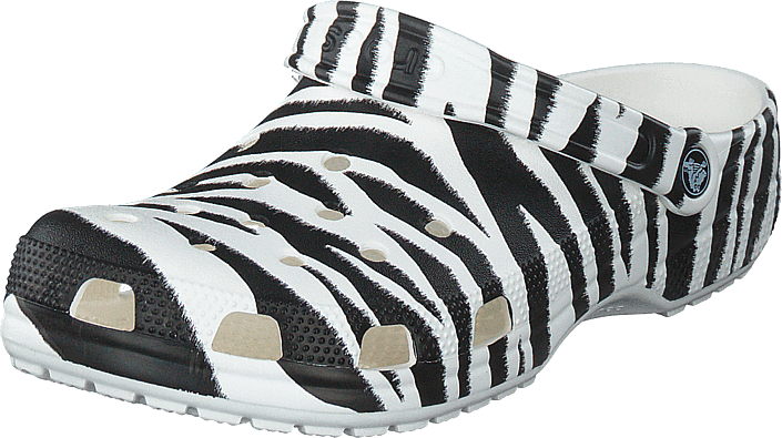zebra striped crocs
