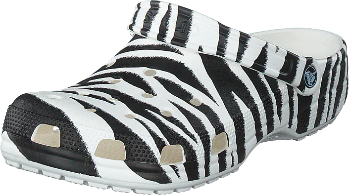 zebra striped crocs