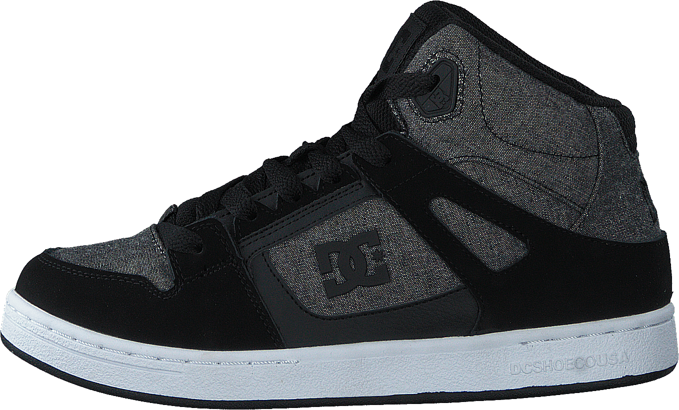 Pure High-top Black/heather Grey, Unisex, Shoes, Trainers, high-top sneakers, Black, EU 32