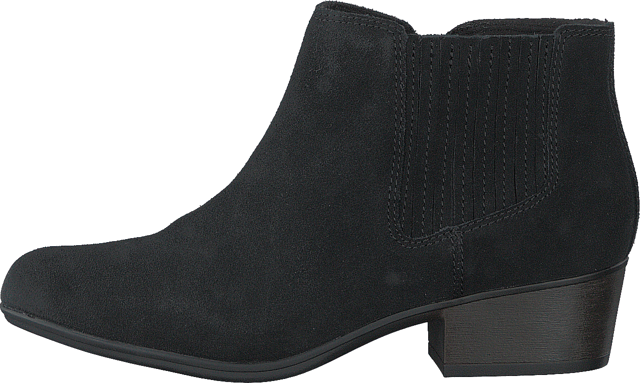 Adreena Flora Black Suede