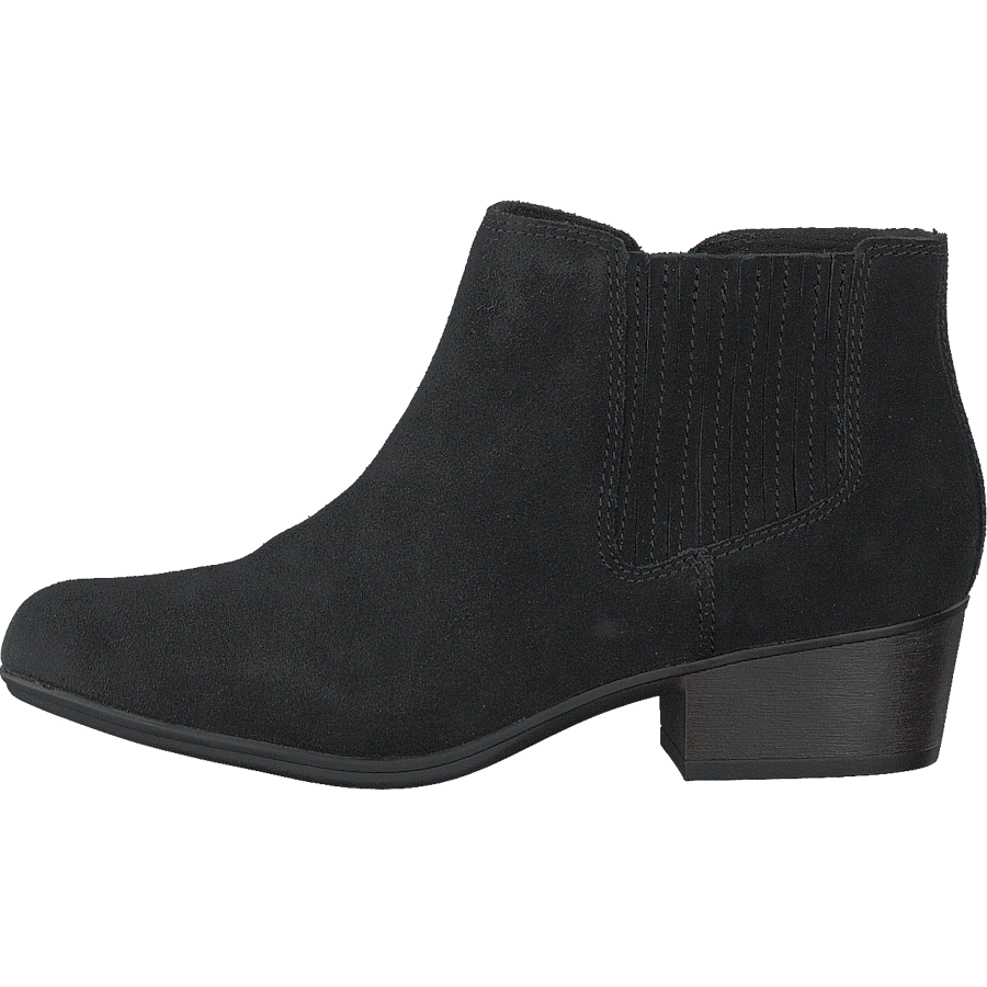 Adreena Flora Black Suede