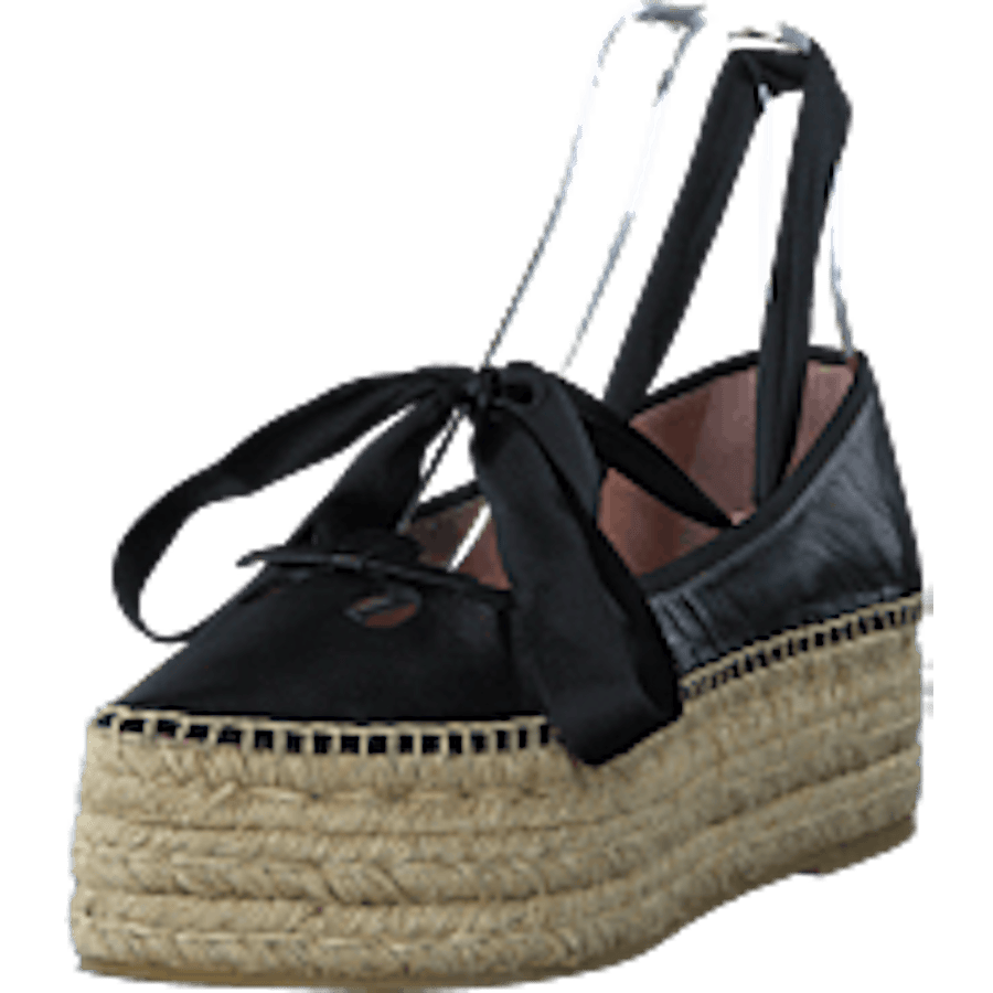 The Mouse Platform Espadrille Black