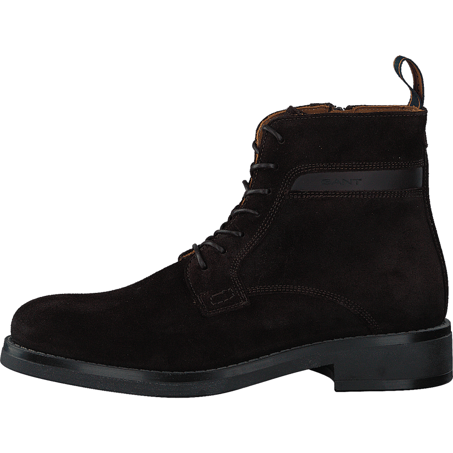 Brookly Mid Lace Boot Dark Brown