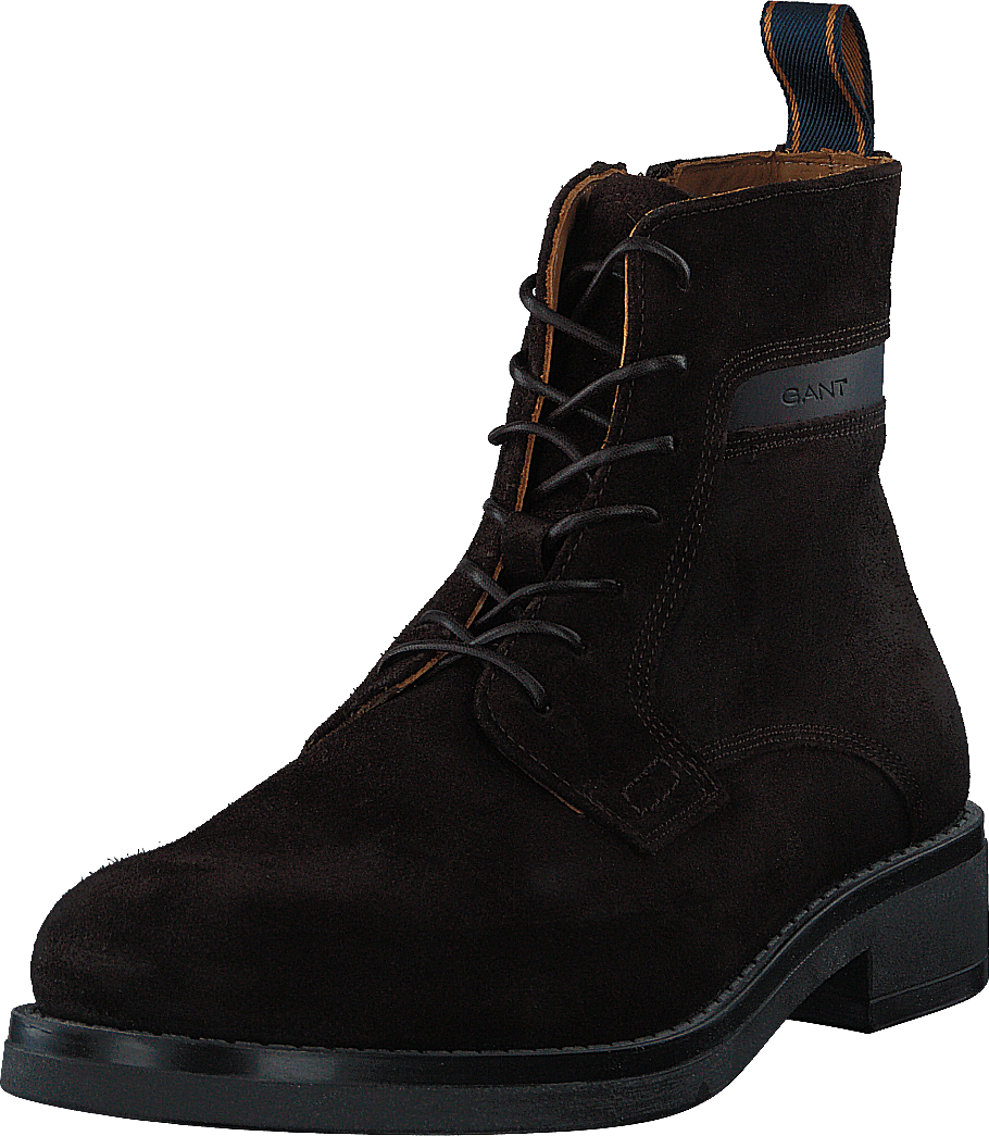 Brookly Mid Lace Boot Dark Brown