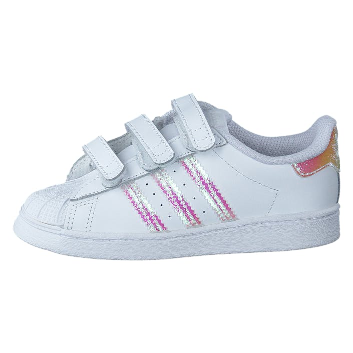 Superstar Cf I Velcro Ftwr White/ftwr White/ftwr Whi, Unisex, Scarpe, Sneakers, Sneakers, Blu/Bianca, EU 21