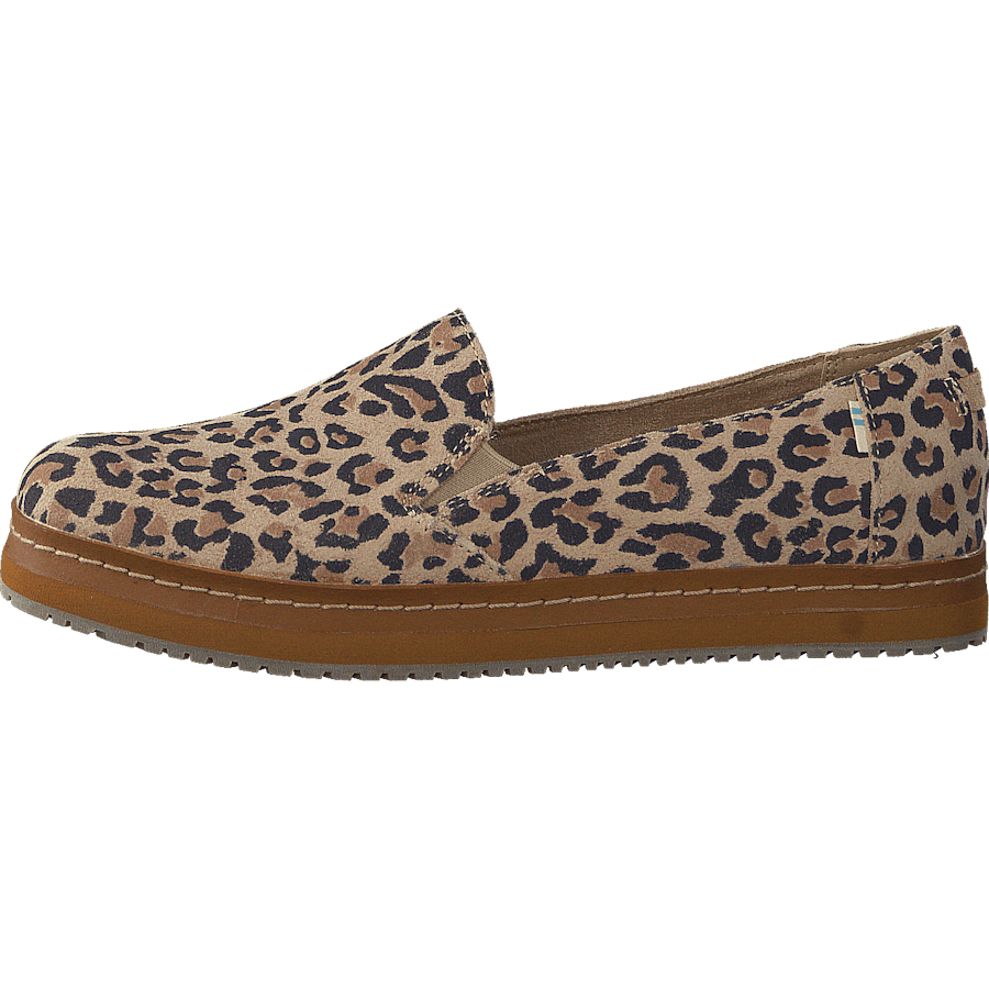 Palma Leather Wrap Desert Tan Leopard Print Suede