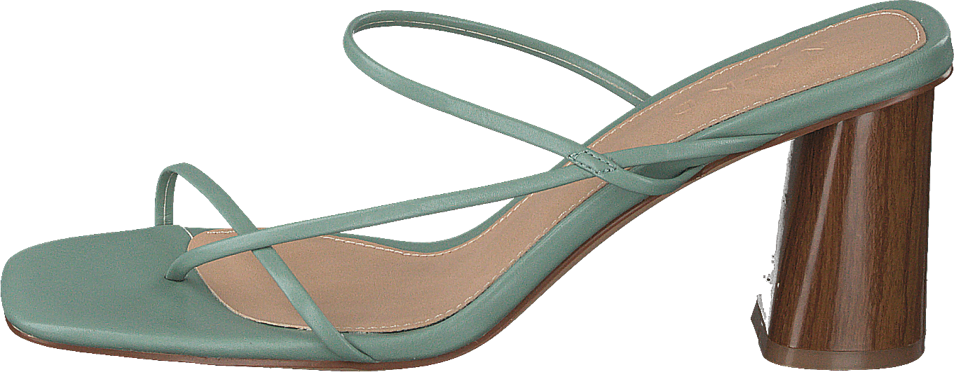 Fine Strappy Block Heel Pastel Green
